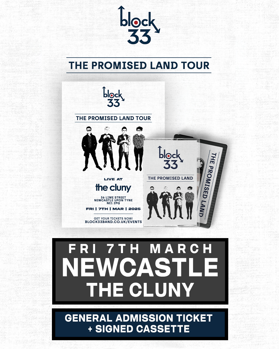 Newcastle | The Cluny | 07/03/25 - [Newcastle] General Admission + Signed Cassette