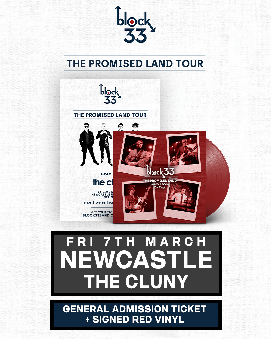 Newcastle | The Cluny | 07/03/25 - [Newcastle] General Admission + Signed Red Vinyl