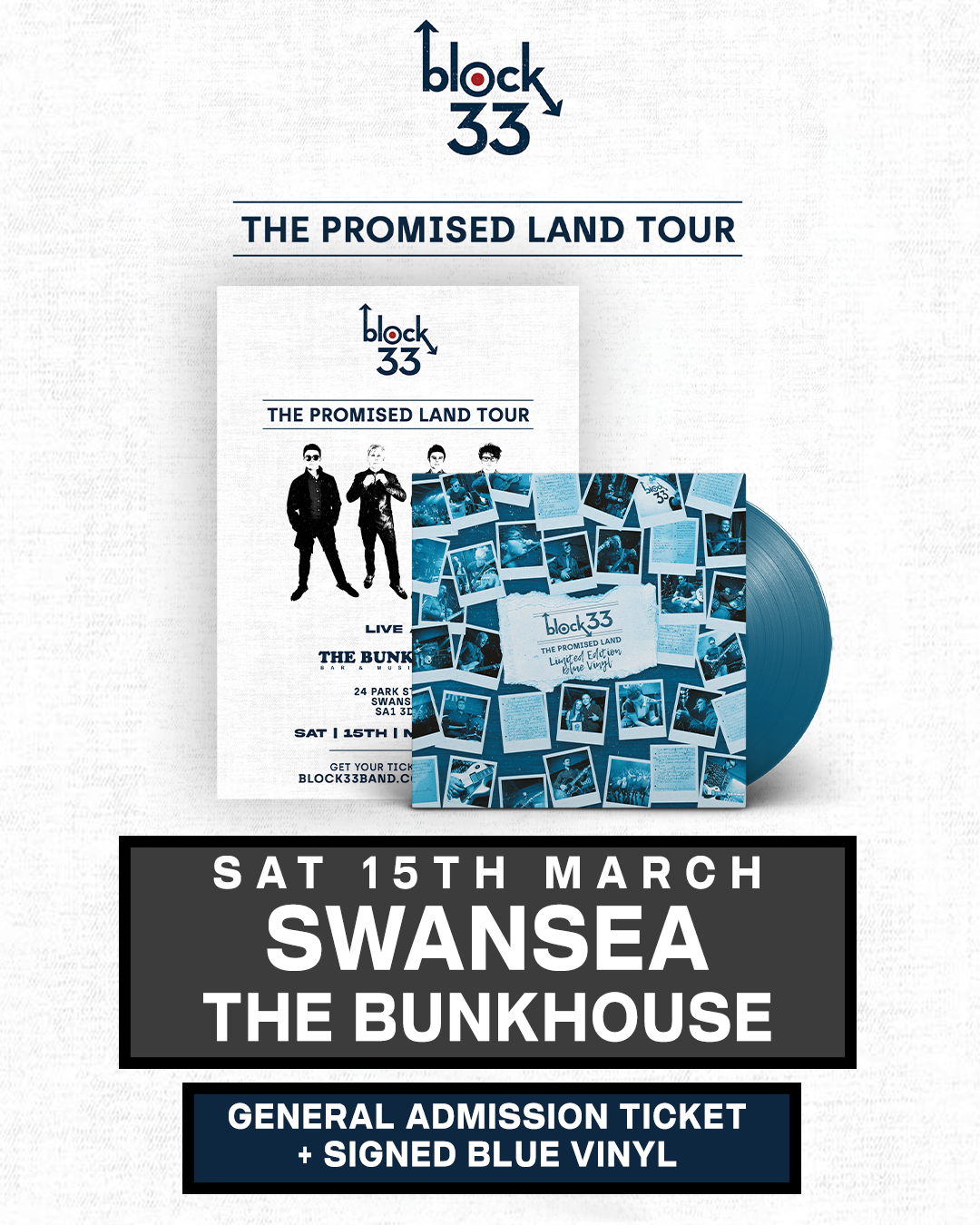 Swansea | The Bunkhouse | 15/03/25 - [Swansea] General Admission + Signed Blue Vinyl