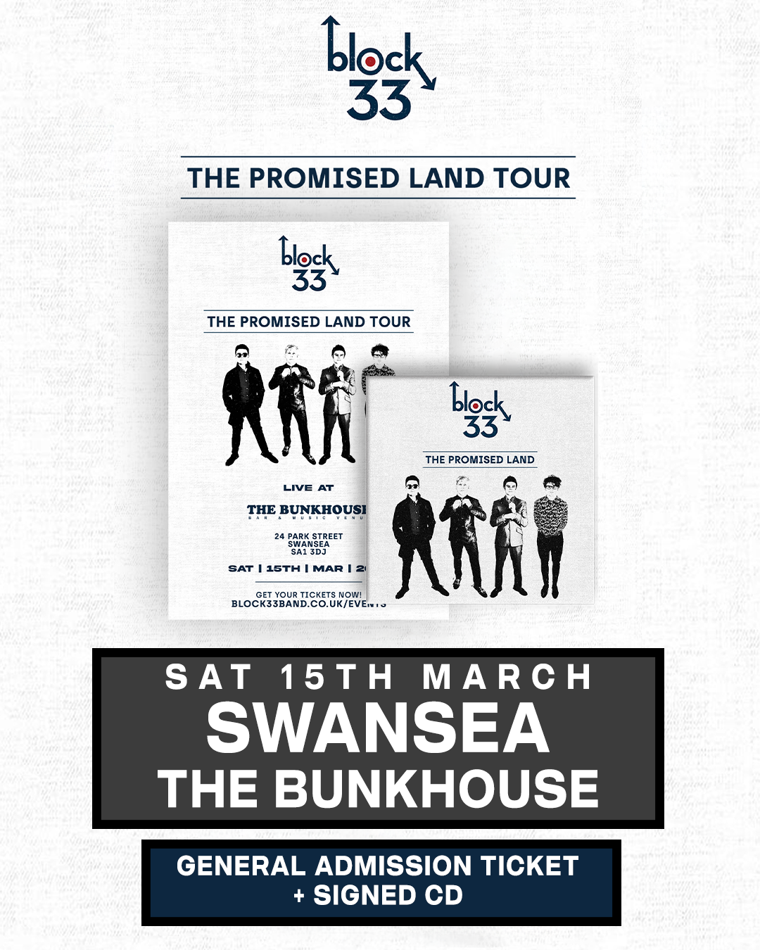 Swansea | The Bunkhouse | 15/03/25 - [Swansea] General Admission + Signed CD